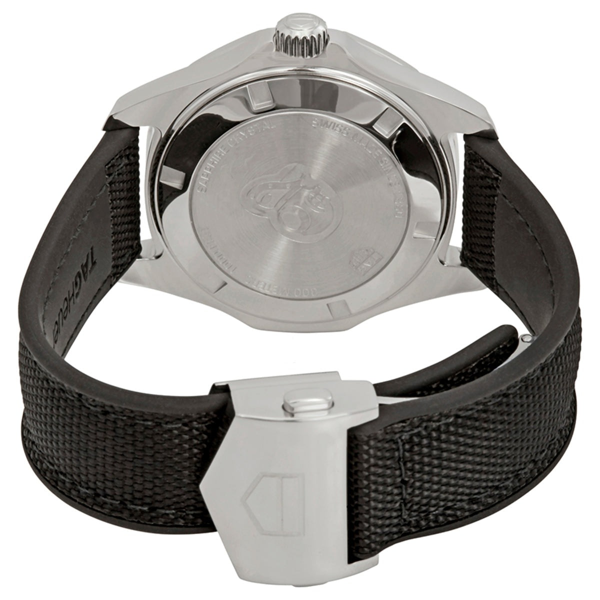 Tag Heuer Aquaracer Diamonds Mother of Pearl Black Dial Black Nylon Strap Watch for Women - WAY131P.FT6092