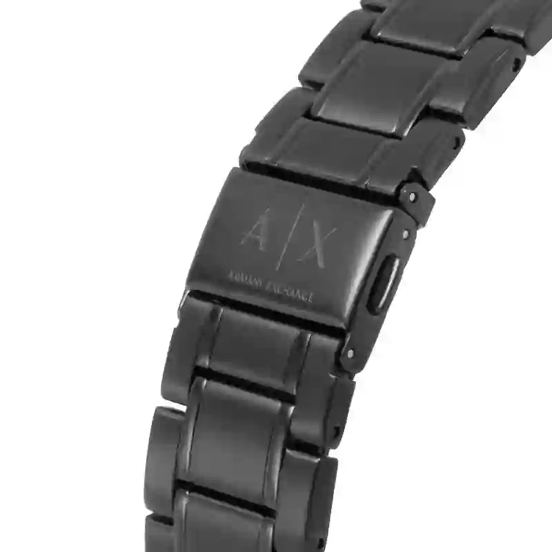 Armani Exchange Nico Analog Black Dial Black Steel Strap Watch For Men - AX7102