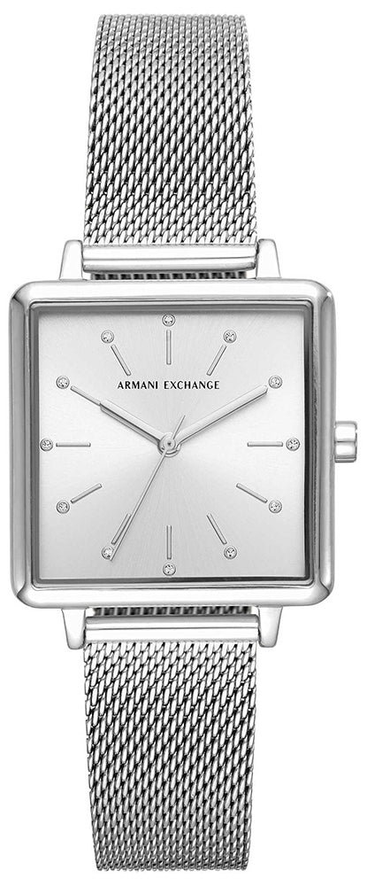 Armani Exchange Lola Quartz Silver Dial Silver Mesh Strap Watch For Women - AX5800