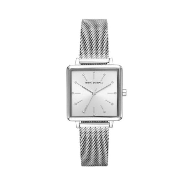 Armani Exchange Lola Quartz Silver Dial Silver Mesh Strap Watch For Women - AX5800