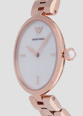 Emporio Armani Arianna Analog Mother of Pearl Dial Rose Gold Steel Strap Watch For Women - AR11196