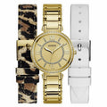 Guess Montage Quartz Gold Dial Gold Steel Strap Watch For Women - GW0588L1