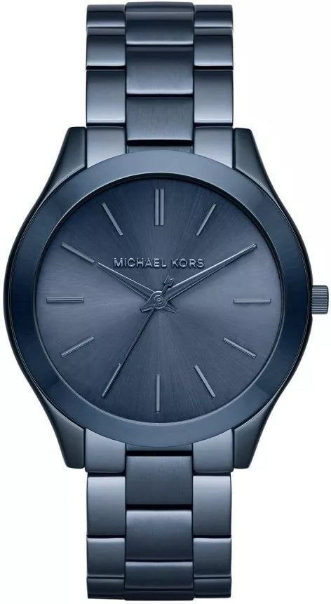 Michael Kors Runway Quartz Blue Dial Blue Steel Strap Watch For Women - MK3419