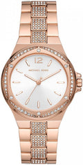 Michael Kors Lennox Three-Hand Silver Dial Rose Gold Steel Strap Watch For Women - MK7362