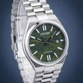 Citizen Tsuyosa Camouflage Green Dial Silver Steel Strap Watch For Men - NJ0159-86X