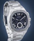 Guess Headliner Multifunction Blue Dial Silver Steel Strap Watch For Men - GW0572G1