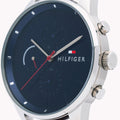 Tommy Hilfiger Chase Chronograph Grey Dial Brown Leather Strap Watch For Men - 1791487