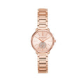 Michael Kors Portia Analog Quartz Rose Gold Dial Rose Gold Steel Strap Watch For Women - MK3839