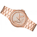 Michael Kors Lennox Three Hand Rose Gold Dial Rose Gold Steel Strap Watch For Women - MK7230