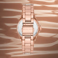 Michael Kors Everest Chronograph Crystals Rose Gold Dial Rose Gold Steel Strap Watch For Women - MK7235