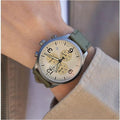 Tissot T Sport Chrono XL Beige Dial Green Nylon Strap Watch for Men - T116.617.37.267.00