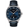Tissot Chemin Des Tourelles Powermatic 80 Blue Dial Blue Leather Strap Watch for Men - T099.407.16.048.00