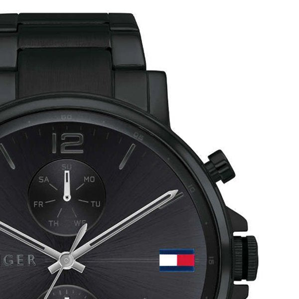 Tommy Hilfiger Daniel Black Dial Black Steel Strap Watch for Men - 1710414