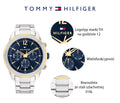 Tommy Hilfiger Lars Chronograph Blue Dial Silver Steel Strap Watch For Men - 1792059