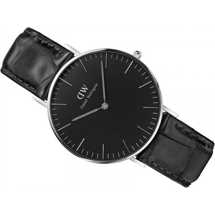 Daniel Wellington Classic Reading Black Dial Black Leather Strap Watch For Women - DW00100147