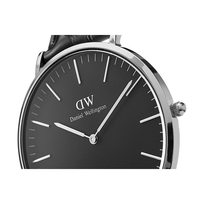 Daniel Wellington Classic Reading Black Dial Black Leather Strap Watch For Women - DW00100147