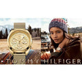 Tommy Hilfiger Mia Gold Dial Gold Mesh Bracelet Watch for Women - 1781488