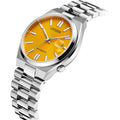 Citizen Tsuyosa Automatic Yellow Dial Silver Steel Strap Watch for Men - NJ0150-81Z