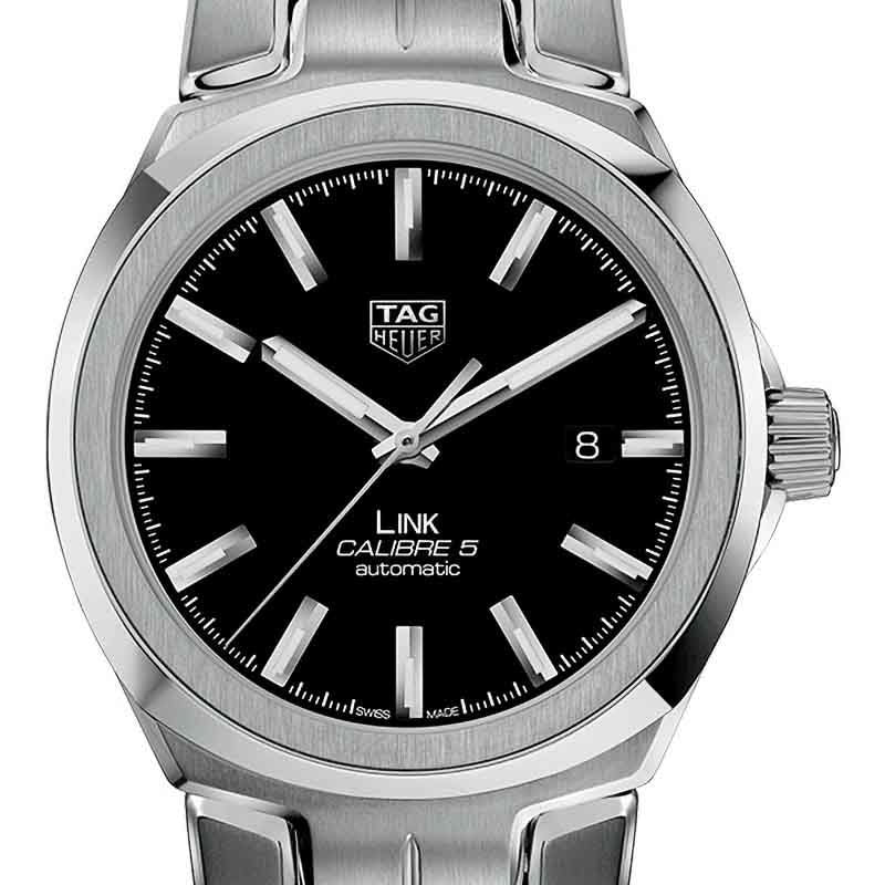 Tag Heuer Link Quartz Black Dial Silver Steel Strap Watch for Women - WBC2110.BA0603