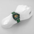 Gucci Dive Tiger Head Motif Green Dial Green Rubber Strap Watch For Men - YA136316