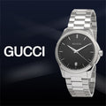 Gucci G Timeless 400 Quartz Black Dial Silver Steel Strap Unisex Watch - YA126457