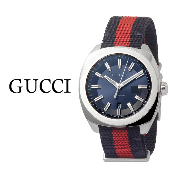 Gucci Quartz Blue Dial Two Tone Nylon Strap Watch For Men - YA142304