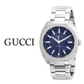 Gucci GG2570 Quartz Blue Dial Silver Steel Strap Watch For Men - YA142303