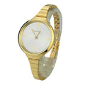 Calvin Klein Lively Silver Dial Gold Steel Strap Watch for Women - K4U23526