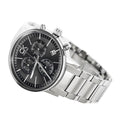 Calvin Klein Post Minimal Chronograph Black Dial Silver Steel Strap Watch for Men - K7627161