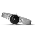 Calvin Klein Authentic Black Dial Silver Mesh Bracelet Watch for Women - K8G23121