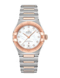 Omega Constellation Manhattan Quartz Diamonds Mother of Pearl Dial Two Tone Steel Strap Watch for Women - 131.20.25.60.55.001