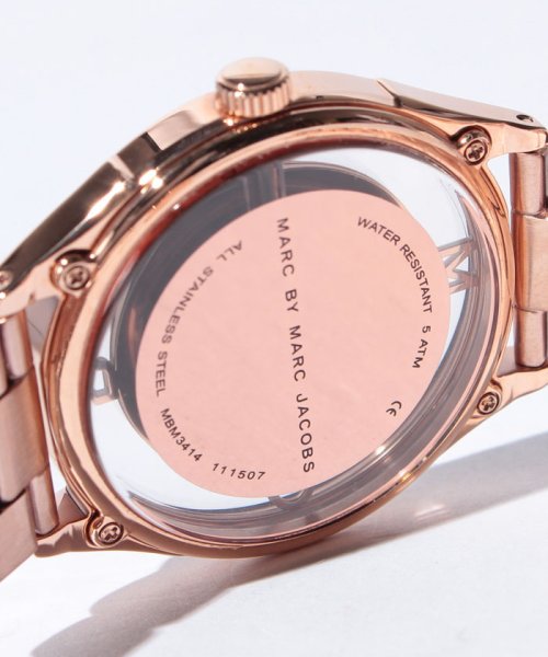 Marc Jacobs Tether Rose Gold Transparent Dial Stainless Steel Strap Watch for Women - MBM3414