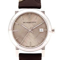 Burberry The City Beige Dial Brown Leather Strap Watch for Men - BU9020