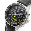 Tag Heuer Formula 1 Aston Martin Black Dial Black Leather Strap Watch for Men - CAZ101P.FC8245