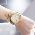 Fossil Cecile Chronograph Gold Dial Gold Steel Strap Watch for Women - AM4482