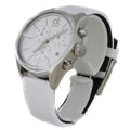 Calvin Klein Masculine Chronograph White Dial White Leather Strap Watch for Men - K2H27101