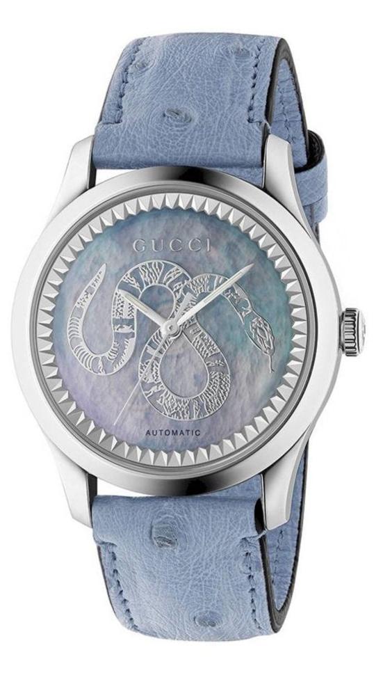 Gucci G Timeless Automatic Mother of Pearl Dial Watch For Women - YA1264113