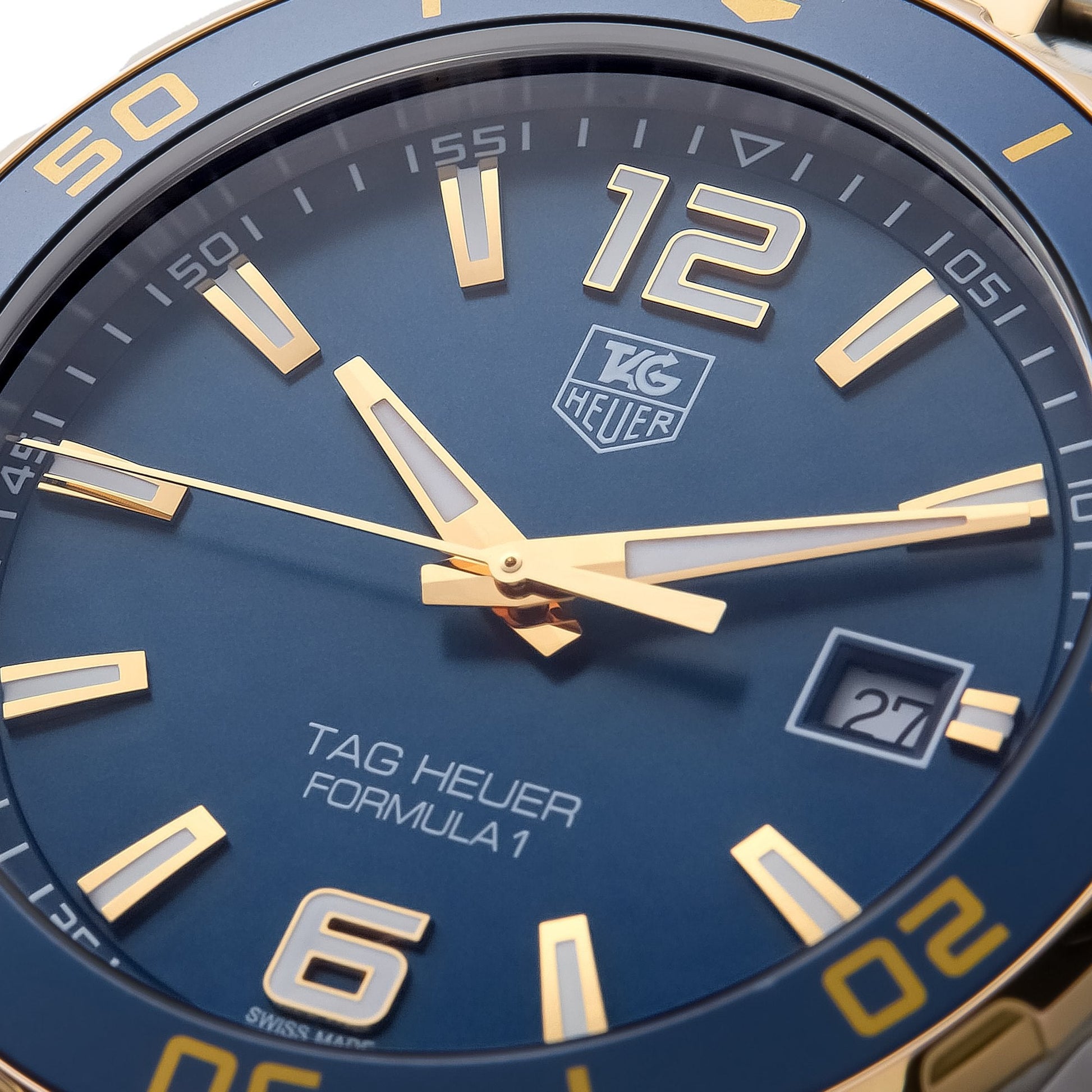 Tag Heuer Formula 1 Analog Quartz 41mm Blue Dial Two Tone Steel Strap Watch for Men - WAZ1120.BB0879