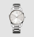 Calvin Klein City Silver Dial Silver Steel Strap Watch for Men - K2G21126