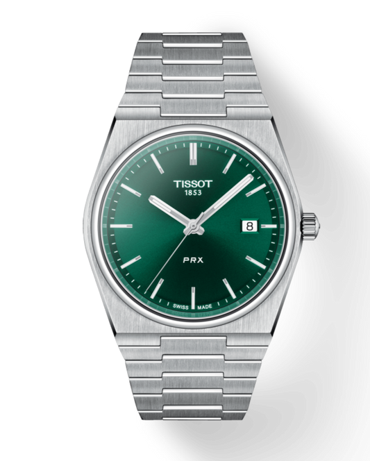 Tissot PRX 40mm Quartz Green Dial Stainless Steel Strap Watch For Men - T137.410.11.091.00