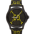 Gucci G Timeless Ghost Black Dial Black Rubber Strap Watch For Men - YA1264019