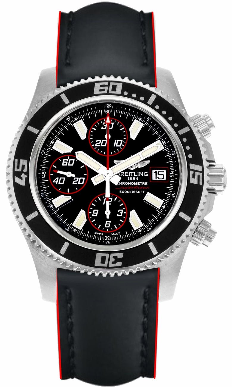 Breitling Superocean Chronograph II Black Dial 44mm Automatic Mens Watch - A1334102/BA81