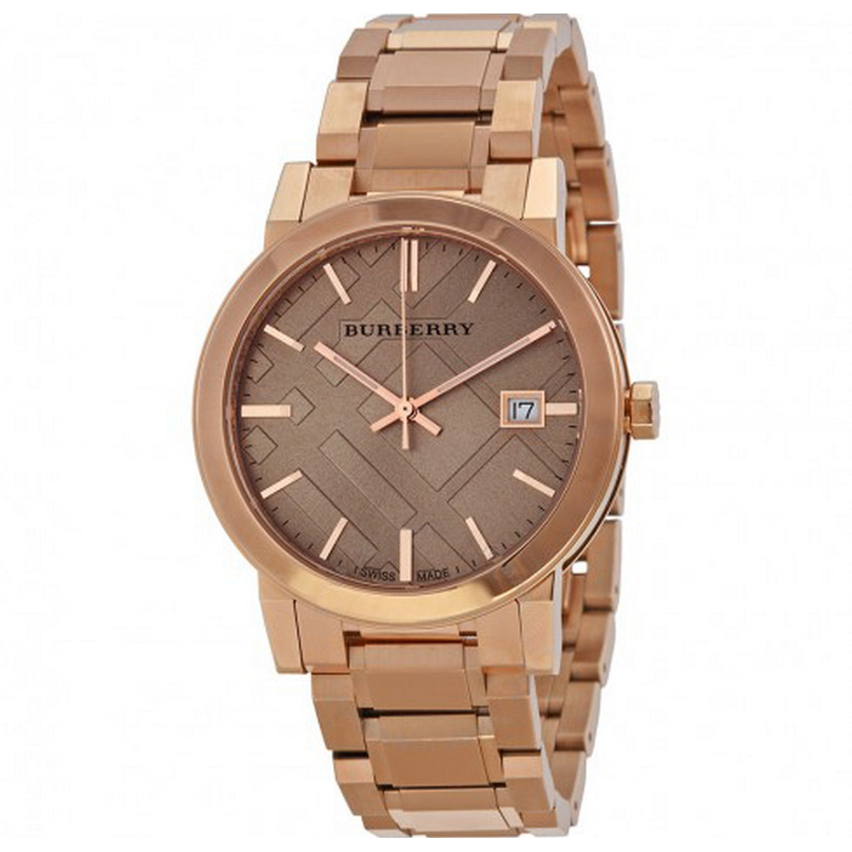 Burberry The City Rose Gold Dial Rose Gold Steel Strap Watch for Women - BU9034