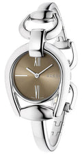 Gucci Horsebit Quartz Brown Dial Silver Steel Strap Watch For Women - YA139501