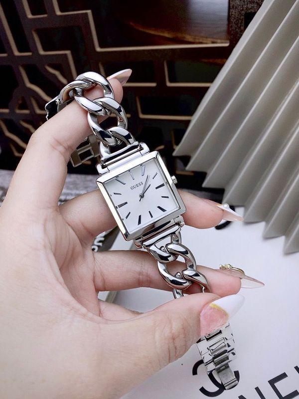 Guess Vanity Silver Dial Silver Steel Strap Watch for Women - W1029L1