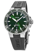 Oris Aquis Date Green Dial Black Rubber Strap Watch for Men - 0173377304157-0742464EB