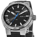 Oris TT1 Day Date Black Dial Black Rubber Strap Watch for Men - 0173577524154-0742406FC