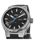 Oris TT1 Day Date Black Dial Black Rubber Strap Watch for Men - 0173577524154-0742406FC