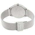 Calvin Klein Minimal White Dial Silver Mesh Bracelet Watch for Women - K3M52152