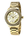 Bulova Multi Function Gold Dial Gold Steel Strap Watch for Women - 97N102